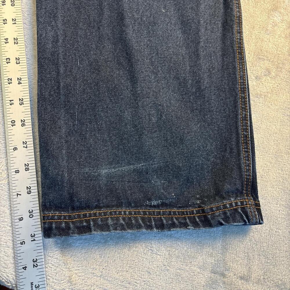 Vintage Y2K Bare Fox Baggy Jeans Mens 36x32 Blue Distressed Fade Denim Skater - Picture 6 of 8